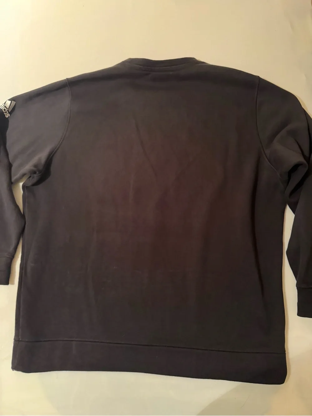 ADIDAS Men's Black Long Sleeved Crew Neck Sweatshirt 2XL Sleeve Logo